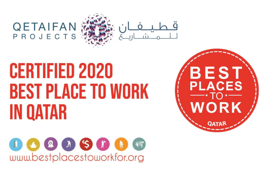 Qetaifan Projects certified as Best Place to Work in Qatar - 2020